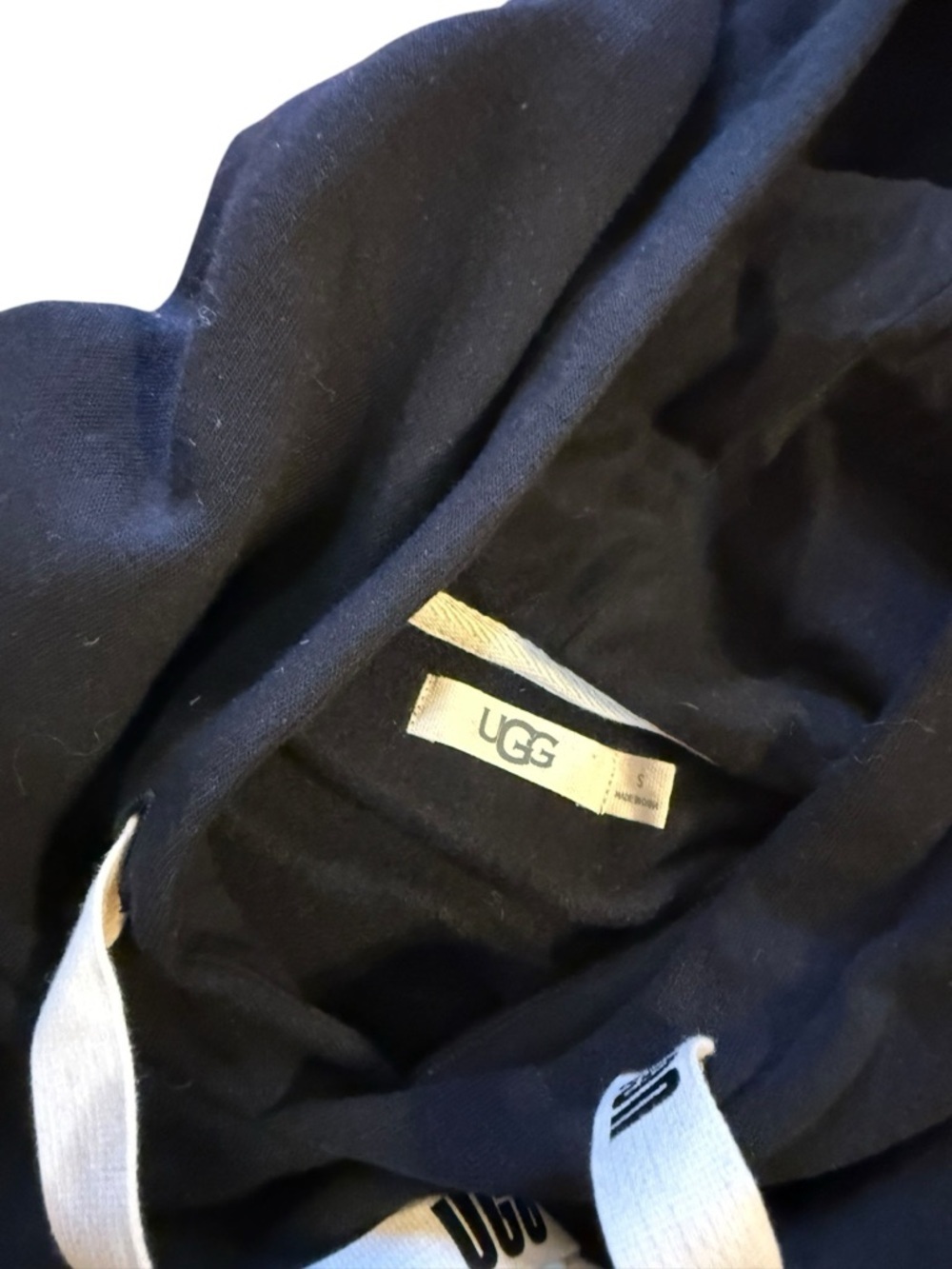 UGG black Hoodie Dress with White Drawstring - Picture 3 of 4